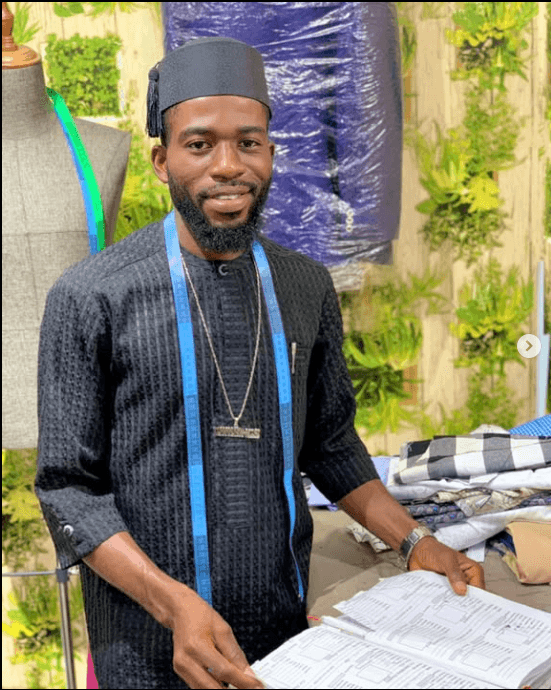 Yellow fabric detail